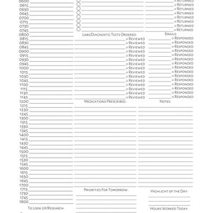 Clinical Provider Organization Sheet