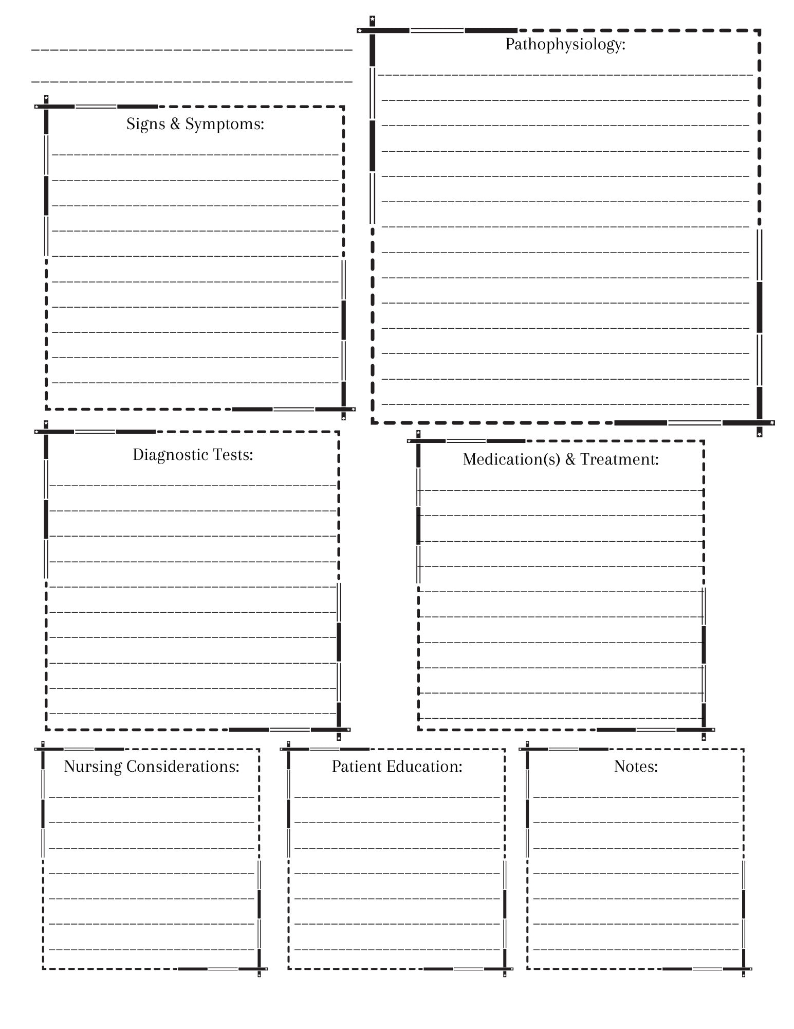 Nursing Concept Map Digital Printable