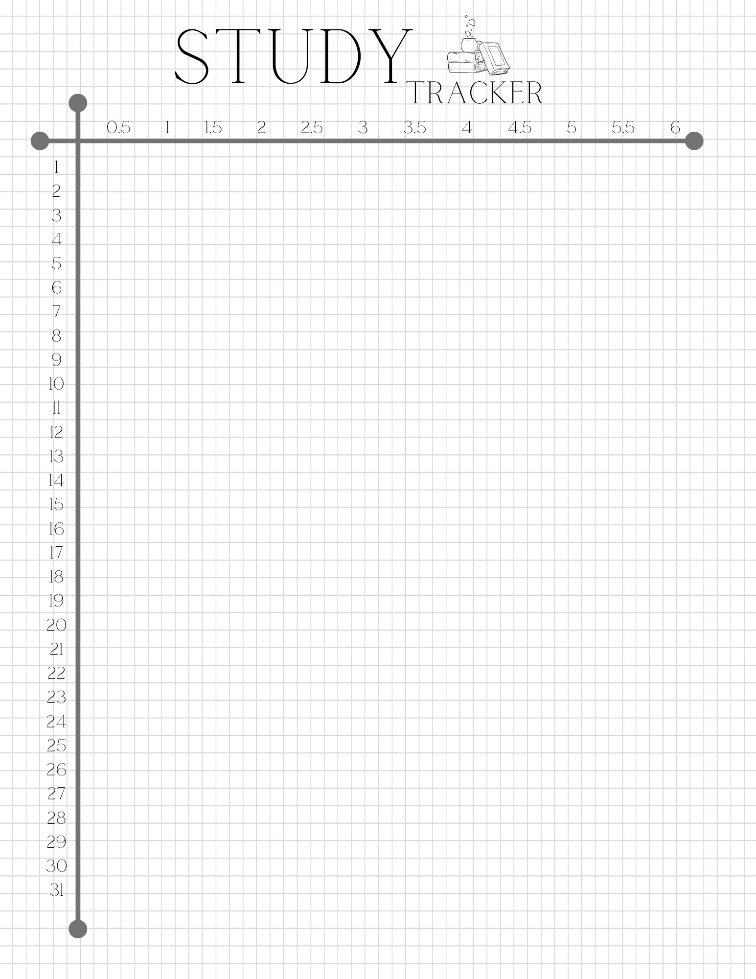 Study Time Tracker Digital Printable. - Etsy