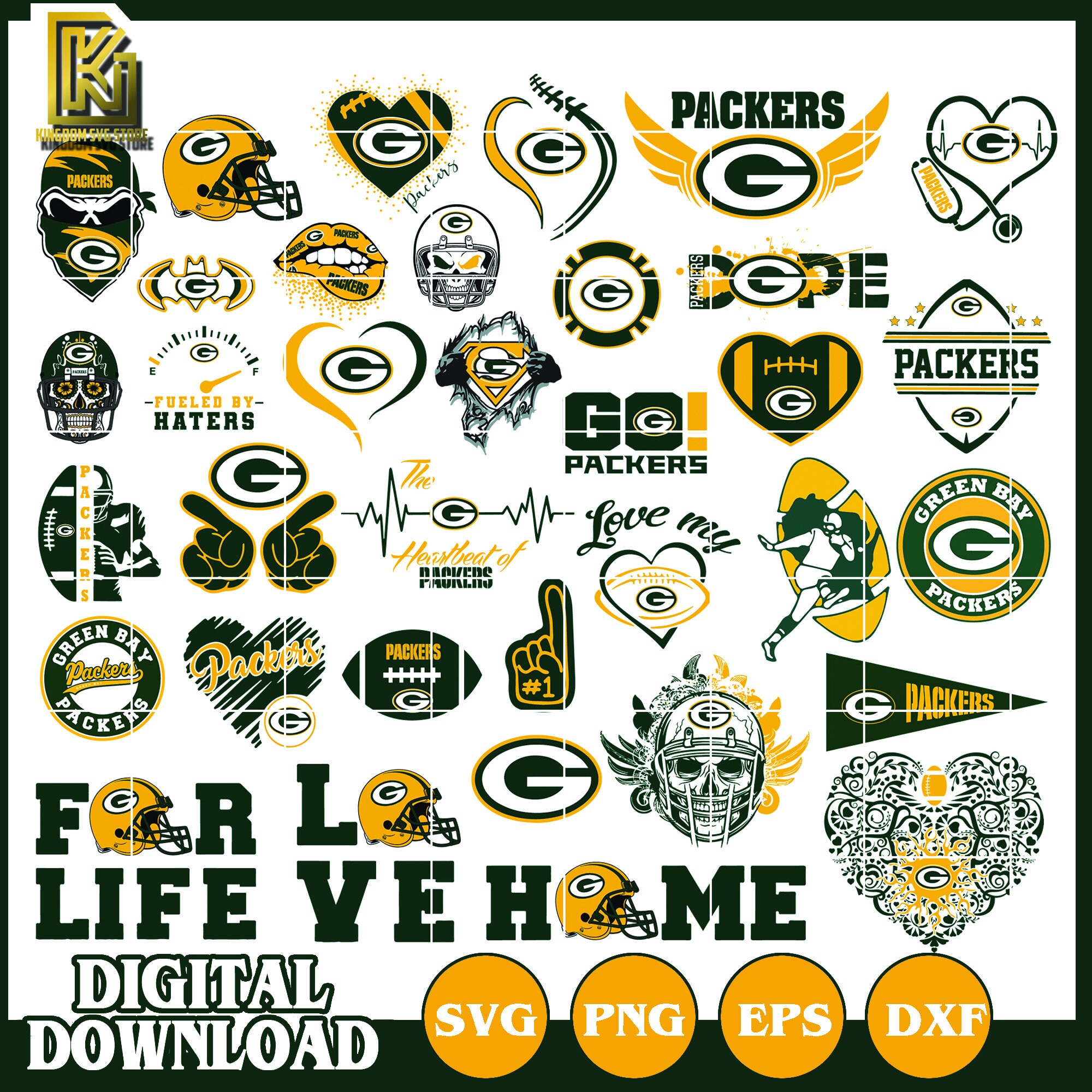 Download Green Bay Packers bundle svg Packers svg Nfl bundle svg | Etsy