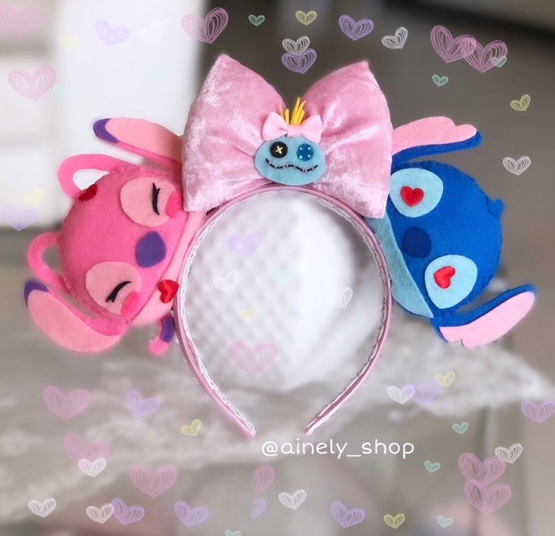 Lilo & Stitch Ears angel and Stitch Love Etsy