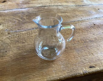 Vintage Clear Glass Carafe/Pitcher. Made in Italy