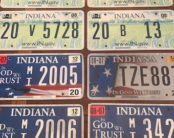 Indiana Vintage License Plates - Etsy