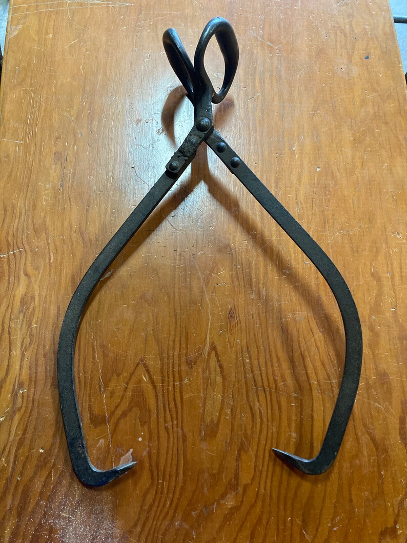 Antique Ice Block Tongs, Wrought Iron Large Ice Tongs Etsy