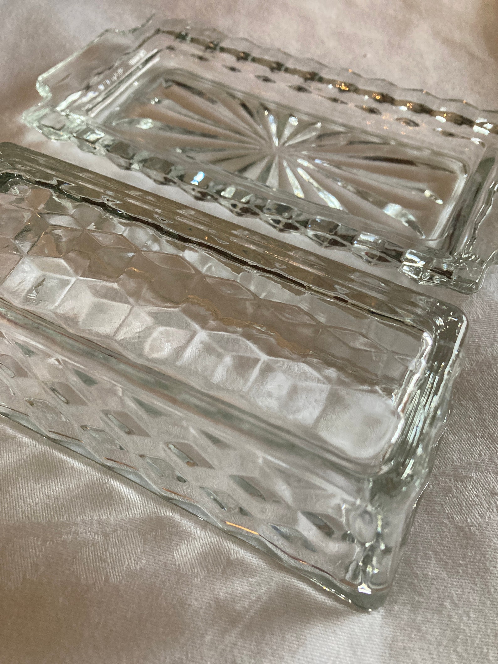 Vintage Glass Butter Dishes Etsy