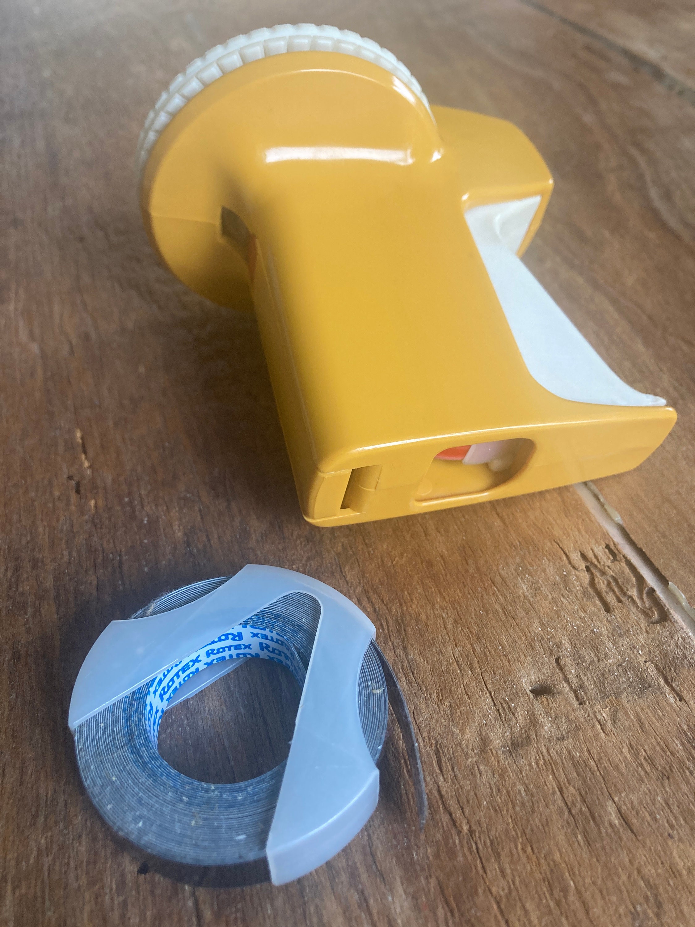 Vintage Label Maker Rotex Hand Held Label Maker Vintage Gold Etsy