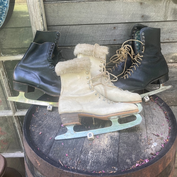 Vintage Ice Skates Etsy