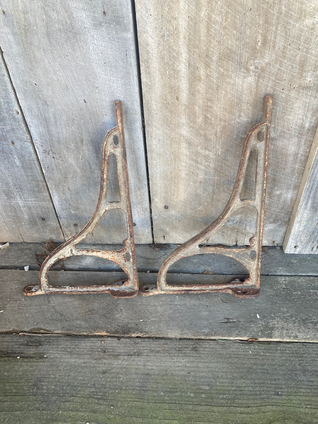 Vintage Shelf Brackets Set of 2 Brackets Etsy