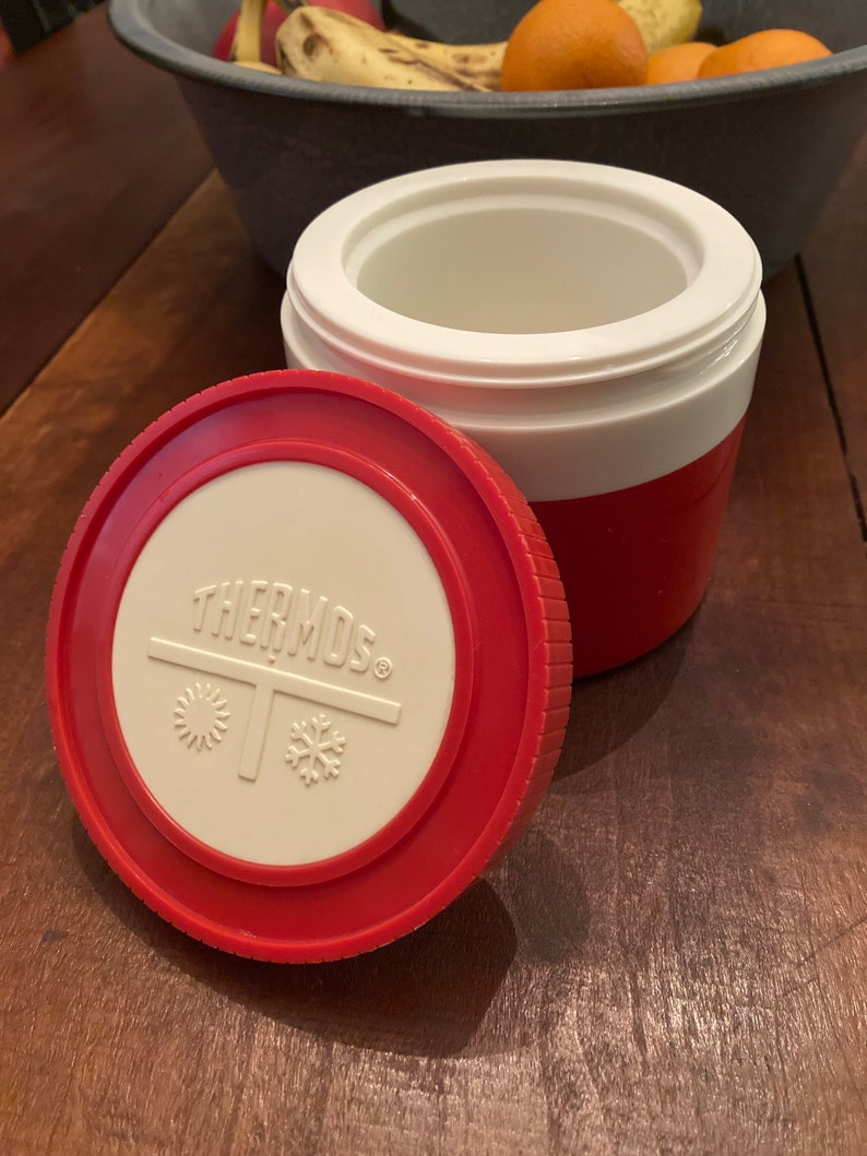 Vintage Thermos Kingseeley Model 11553 Insulated Jar 8 Oz. Red and