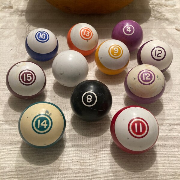 Vintage Pool Balls Etsy