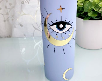 Onda ögat-mugg | Mal de Ojo | Matt dricksglas | Strata-dricksglas | Anpassningsbar | Presenter till henne | Pastellfärgat dricksglas | Mugg med sugrör