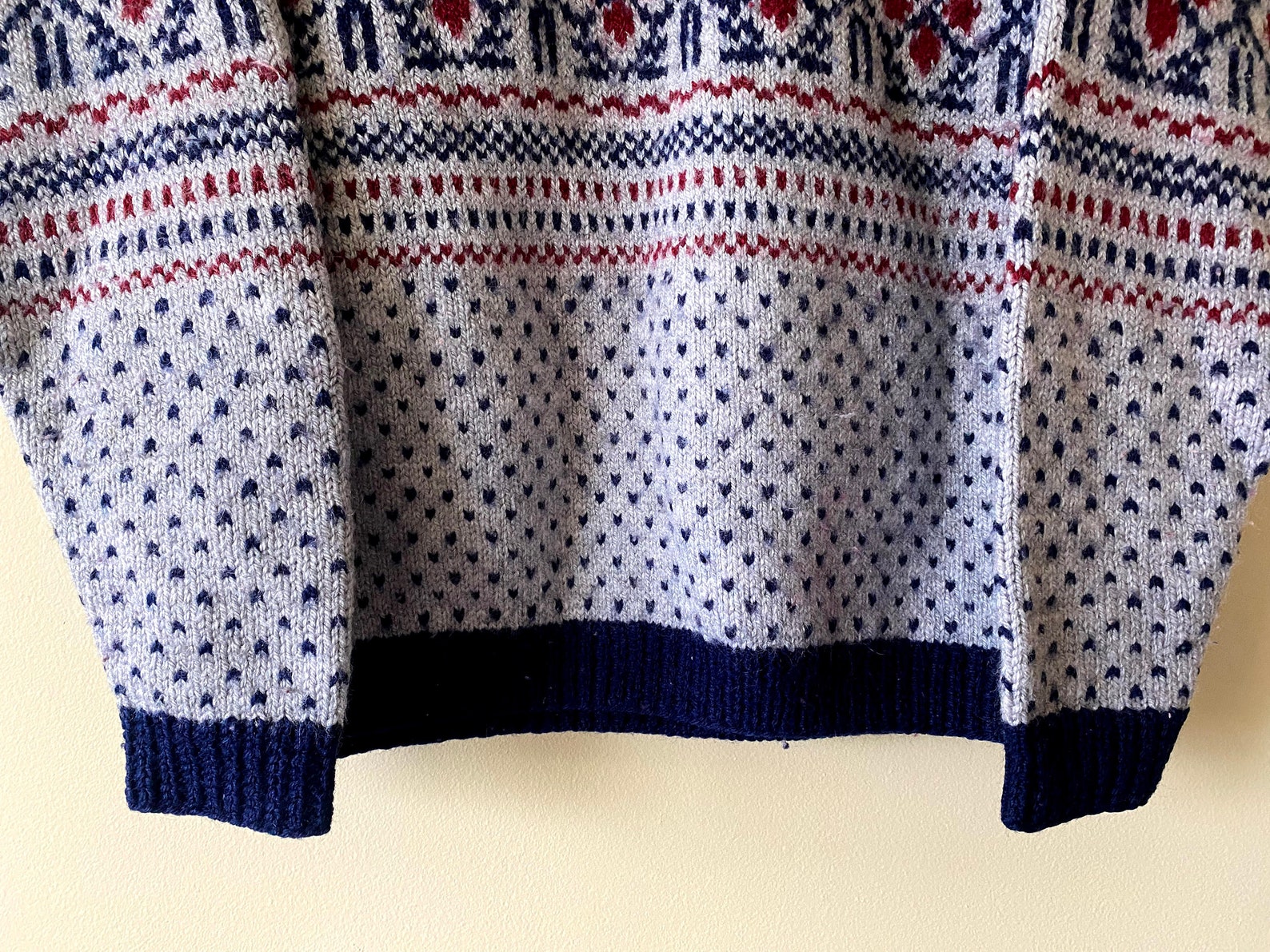 Scandinavian Sweater 842 Wool Nordic Style Knitted Vintage Etsy