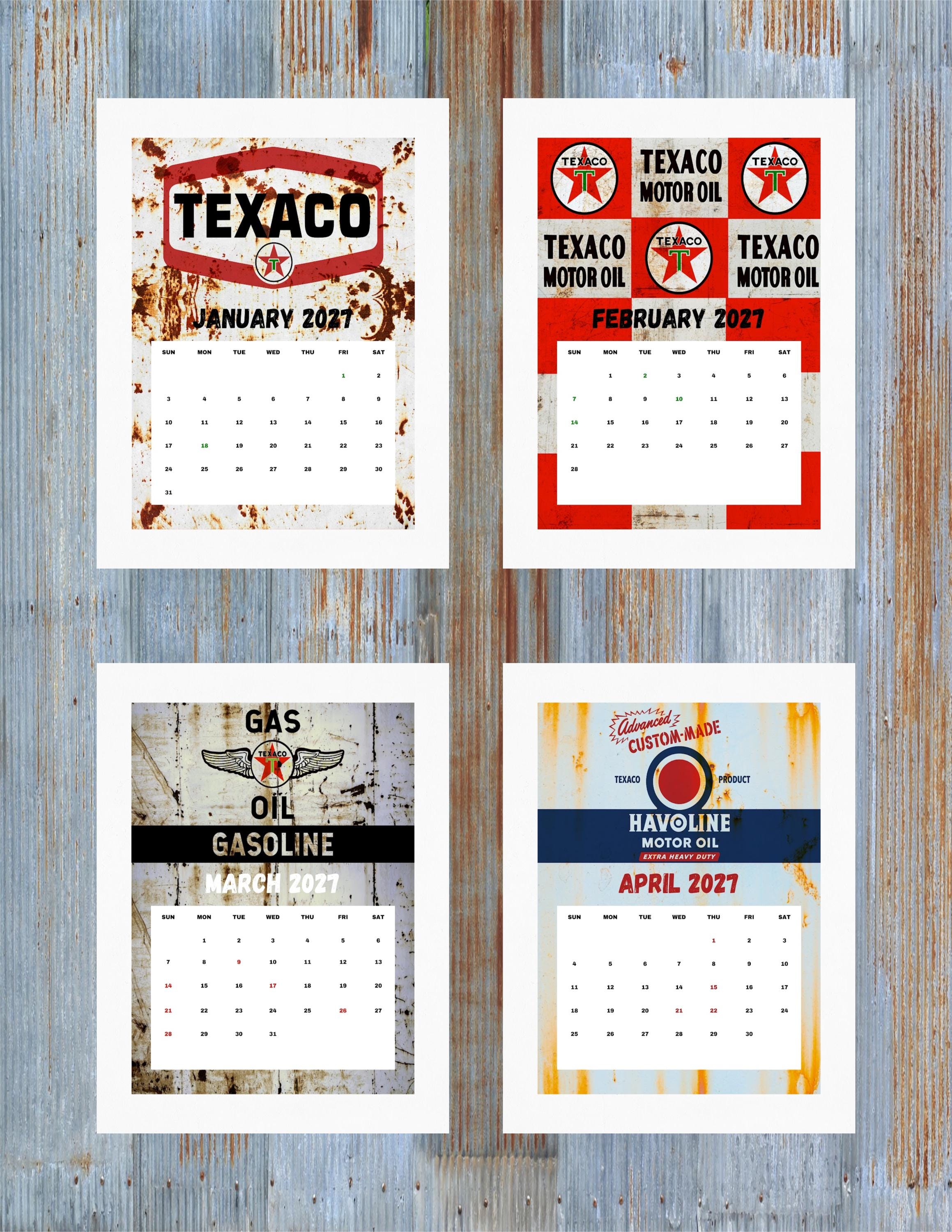 Texaco Calendar - Etsy