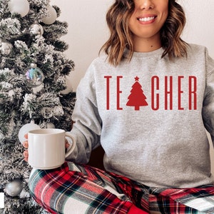 Teacher Christmas Sweatshirt, Christmas Teacher Sweater, Teacher Holidays Team, Teacher Christmas Shirt, Red Christmas Sweater,