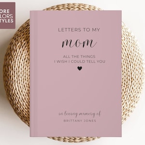 Letters to My Mom Grief Gift Loss of Mother Sympathy Gift Custom Mom Memorial Notebook, In Memory of Mom Personalized Mom Grief Journal Gift