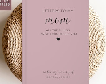 Letters to My Mom Grief Gift Loss of Mother Sympathy Gift Custom Mom Memorial Notebook, In Memory of Mom Personalized Mom Grief Journal Gift