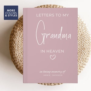 Diario de regalo conmemorativo de la pérdida de la abuela, Cartas a mi abuela en el cielo, Regalo de simpatía por la pérdida de la abuela, Diario de duelo de la abuela de condolencias