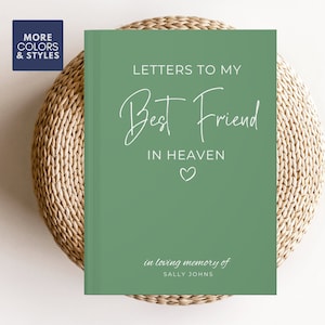 Diario de regalos conmemorativos del mejor amigo, regalo de pérdida del mejor amigo, cartas a mi mejor amigo en el cielo, en memoria de un amigo, regalo de condolencia