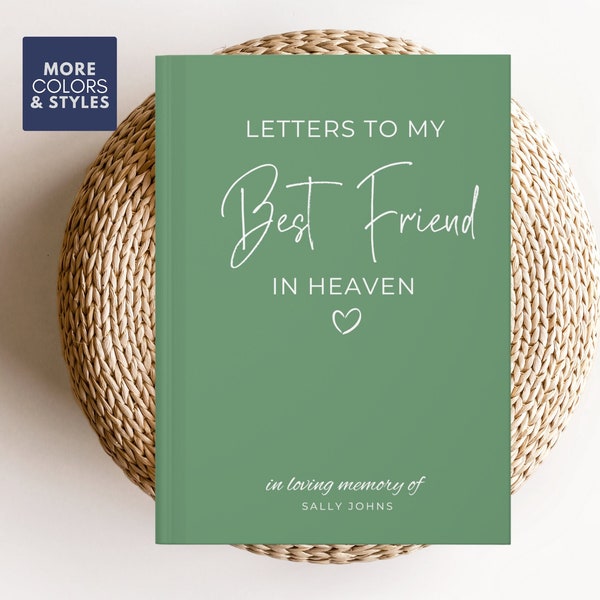 Best Friend Memorial Gift Journal, Loss Of Best Friend Gift, Letters To My Best Friend In Heaven, In Memory of Friend Condolence Gift Friend