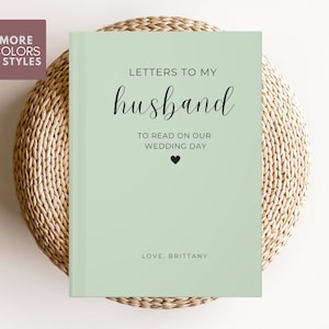 Cartas para meu marido, caderno, querido marido, presente mínimo, nome personalizado, diário, presentes personalizados para marido, cartas da esposa, presentes de dia de casamento