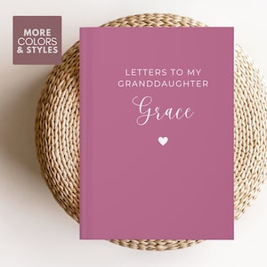 Cartas a mi nieta Cuaderno de regalo, Querida nieta Diario, Diario de nombres personalizado, Regalo de la abuela Regalo de recuerdo de Nana