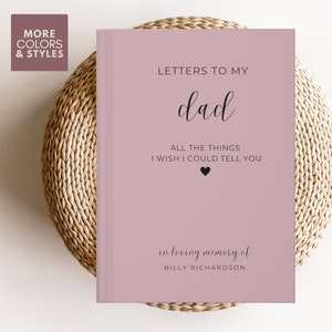Regalo conmemorativo de la pérdida del padre, Diario de duelo de papá, Regalo de recuerdo de papá, Regalo de pérdida del padre, Cartas a mi papá en el cielo, Diario de la pérdida del padre