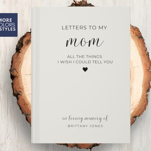 Cartas a mi mamá, diario de duelo, regalo en memoria de la pérdida de una mamá, diario de duelo por la pérdida de una mamá, regalo de simpatía para una madre en el cielo, pérdida de una madre
