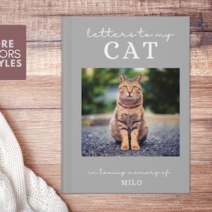 Loss of Cat Gift, Grief Journal Our Adventures Personalized Letter Notebook Custom Kitten Cat Loss Grief, Memory Keepsake Book