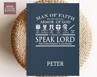 Journal chrétien personnalisé pour papa pour homme, cadeaux bibliques pour lui, obtention du diplôme chrétienne, cadeau de retraite, étude de la Bible pour homme sermon de prière