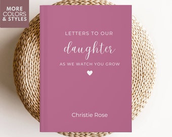 Letters To Our Daughter Notebook Journal Gift, Watch You Grow, Personalized Letters Daughter, Dear Daughter, Baby Girl Baby Shower Birthday