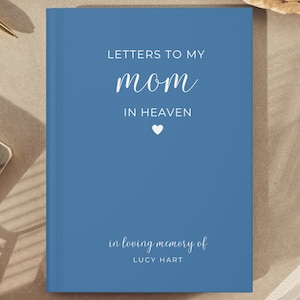 Regalo personalizado para mamá en el cielo, cartas para mi mamá por la pérdida de su madre, regalo de duelo en memoria de mi madre, cuaderno de tapa dura personalizado para el duelo