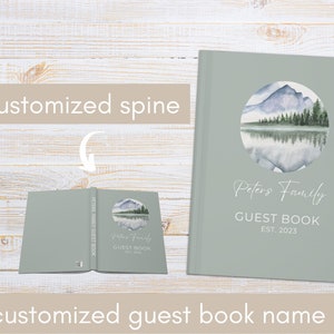 Personalized Lake House Guest Book, Custom Guest Book for Vacation