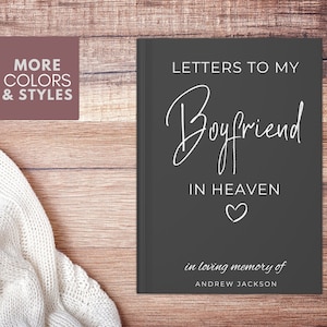 Cartas a mi novio en el cielo, Diario conmemorativo del novio, Diario de condolencias del novio, Regalo de pérdida del novio, Regalo conmemorativo de la pareja,