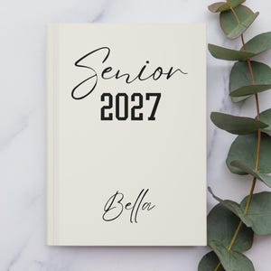 Abschlussjahr 2026, Tagebuch für den Abschlussjahrgang 2026, personalisiertes Notizbuch für die High School, Schulanfang, Hardcover, Geschenk zum Schulabschluss