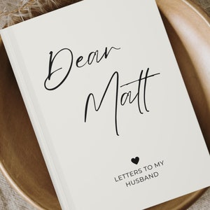 Cartas a mi esposo, cuaderno personalizado, querido esposo, regalos de aniversario de citas personalizados, diario con nombre personalizado, regalo de esposa, día de la boda