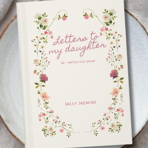 Letters To My Daughter Journal Gift, Personalized Wildflower Baby Shower Baby Girl Gift, Letters To Baby Book, Daughter Keepsake Memory Book