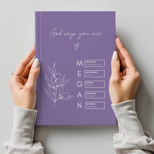 Personalized Prayer Journal for Women Custom Faith Notebook With Name Baptism Women Bible Verse Christian Gift Dear God