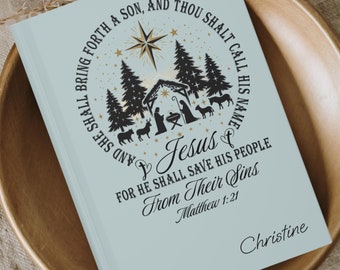 Personalisiertes Gebetstagebuch für Christen, Weihnachtsfrauen-Gebetsjournal, christliche Männer Predigtnote Mutter Oma religiöses, christliches Geschenk