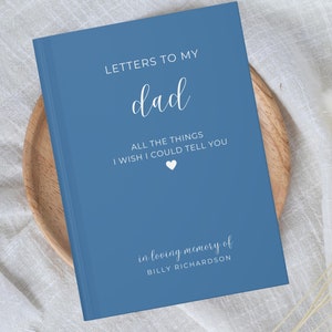 Benutzerdefinierte Verlust des VatersMemorial Geschenk Journal Briefe an Papa Verlust Trauer Journal Geschenk Beileid Geschenk Erinnerung