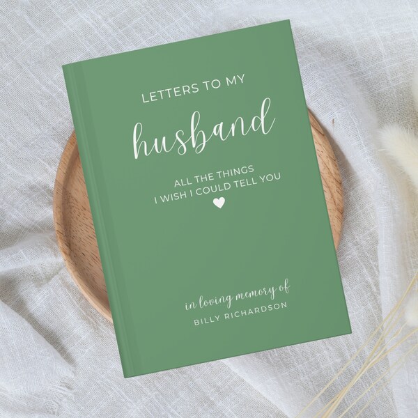 Husband Memorial Journal Gift, Letters to Husband in Heaven, Loss of Husband Gift, Husband Memorial Gift Husband Sympathy Gift Grief