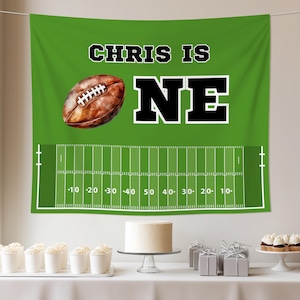 First Football Birthday Banner, 1st Football Banner, First Touch Down Personalized Football Backdrop Party High Chair One Welcome Sign Decor