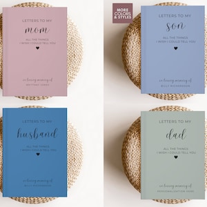 Diario de regalo conmemorativo con nombre personalizado, regalos de duelo, condolencias, recuerdo, pérdida de papá, pérdida de mamá, hijo, hija, mejor amigo, esposo