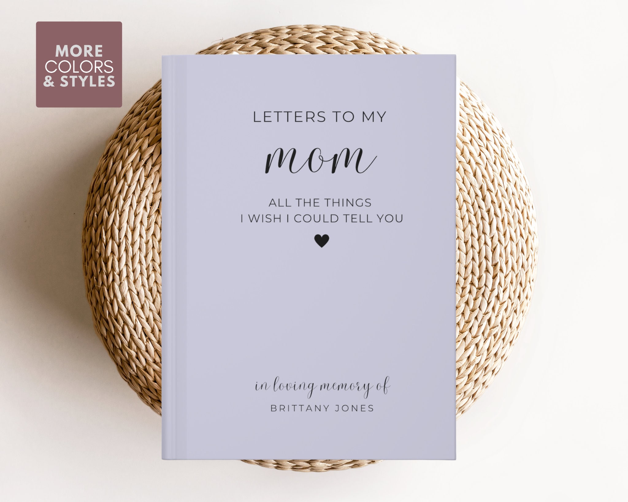 Loss of Mother Memorial Gift, Letters to My Mom in Heaven Notebook, Mom Loss Grief Journal, Sympathy Gift Personalized Notebook Bereaved