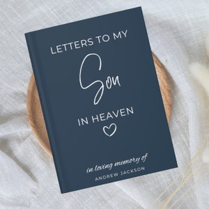 Regalo de condolencias por la pérdida de un hijo, cuaderno conmemorativo personalizado, diario de duelo conmemorativo en recuerdo de un hijo, regalo para un recién fallecido, padre en duelo