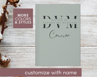 Doctor of Veterinary Medicine Gift, DVM Gift, Doctor of Veterinary Medicine Graduation Gift, Personalized DVM Notebook Journal