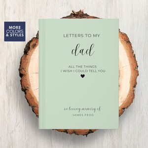 Cuaderno de cartas a mi papá, regalo conmemorativo personalizado para papá, diario de duelo por la pérdida del padre, regalo de conmemoración, regalo de simpatía personalizado