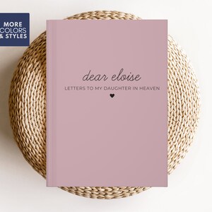 Cartas a mi hija en el cielo, diario de obsequios conmemorativos por la pérdida de una hija, obsequio de condolencias para una hija, duelo personalizado en memoria de una persona
