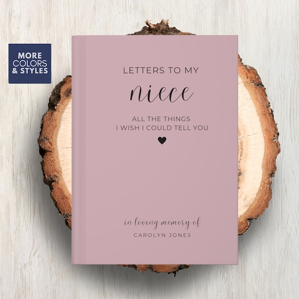 Loss of Niece Memorial Journal, Niece Grief Journal, Sympathy Loss of Niece, In Loving Memory Of, Grieving Auntie Notebook Hardcover Journal