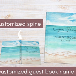 Custom Vacation Home Guest Book, Personalized Beach House Guest Book, Airbnb Guest Book, Vacation Rental Guest Book, Travel Journal