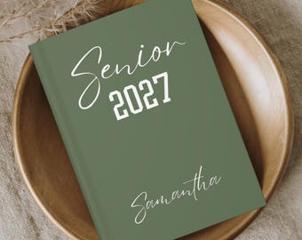 Hello Senior Gift, Senior Gift, Graduation Hardcover Journal, Advice & Wishes Guestbook for Teens, Memory Book, Keepsake Diary, Senior Year